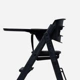KAOS Charcoal Black Klapp High Chair Recycled With KLAPP® Safety Rail & Tray Bundle