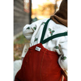 Silly Silas Maple Leaf With Dark Forest Green Footed Tights Christmas Edition