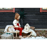 Silly Silas Maple Leaf With Dark Forest Green Footless Tights Christmas Edition