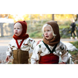 Silly Silas Maple Leaf With Dark Forest Green Footed Tights Christmas Edition