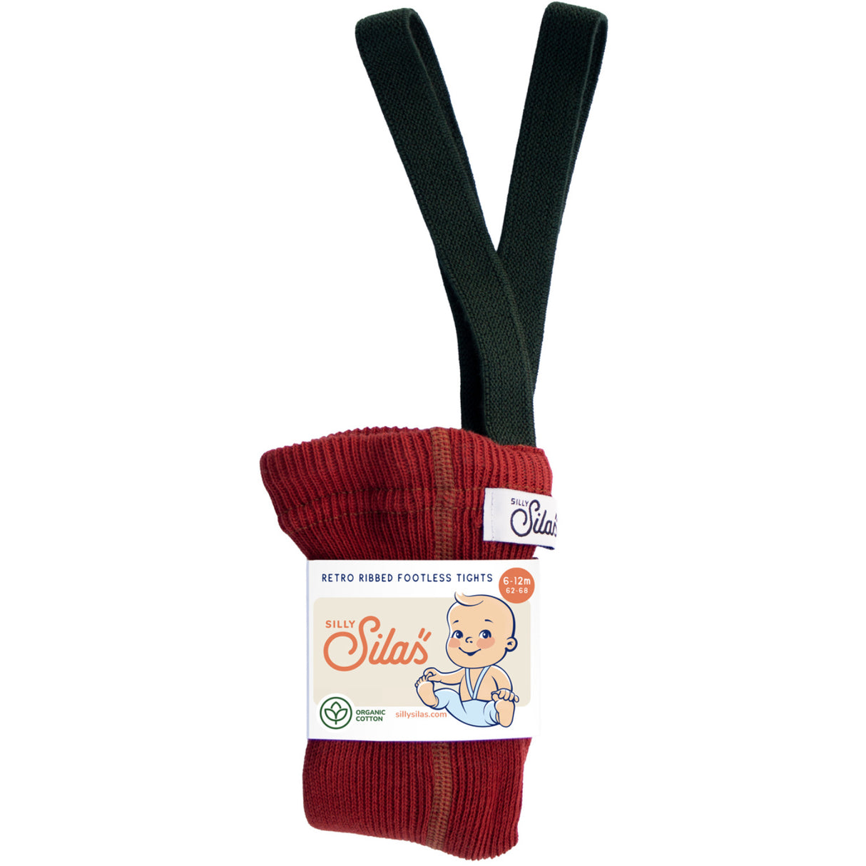 Silly Silas Maple Leaf With Dark Forest Green Footless Tights Christmas Edition