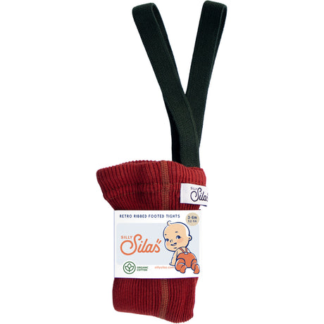 Silly Silas Maple Leaf With Dark Forest Green Footed Tights Christmas Edition