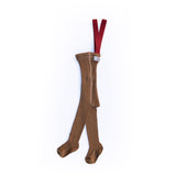 Silly Silas Acorn Brown With Maple Leaf Footed Tights Christmas Edition