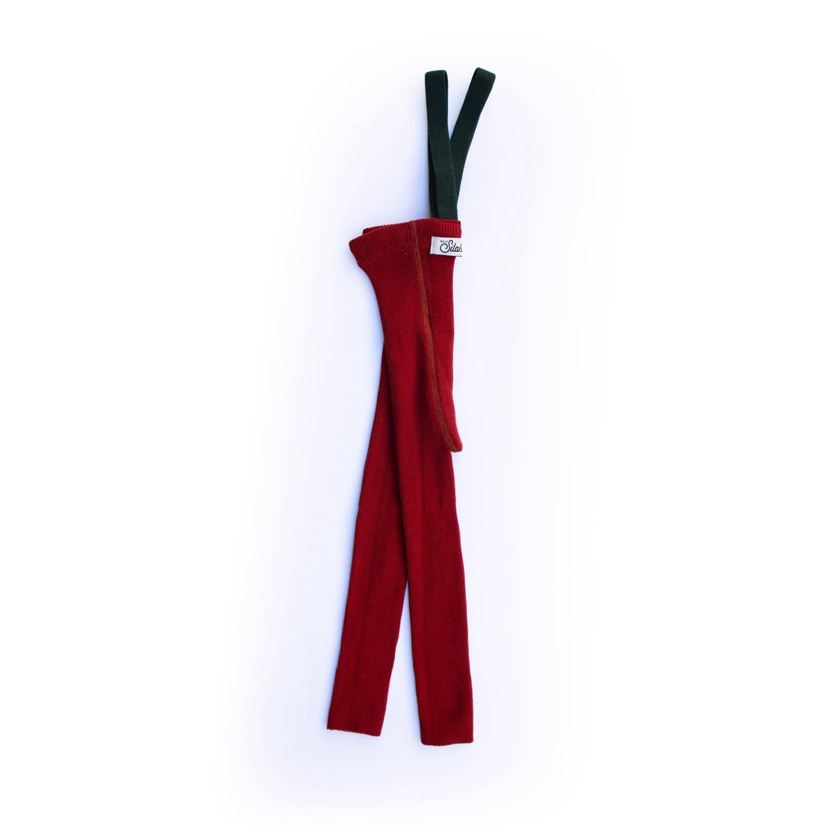 Silly Silas Maple Leaf With Dark Forest Green Footless Tights Christmas Edition
