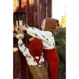 Silly Silas Acorn Brown With Maple Leaf Footless Tights Christmas Edition