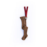Silly Silas Acorn Brown With Maple Leaf Footed Tights Christmas Edition
