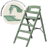 KAOS Mineral Green Klapp High Chair Recycled With KLAPP® Safety Rail & Tray Bundle