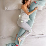bbhugme Eucalyptus/Coral Pregnancy Pillow