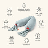 bbhugme Eucalyptus/Coral Pregnancy Pillow