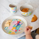 Koziol Organic Sand Small Plate + Bowl + Cup Connect Peppa Pig