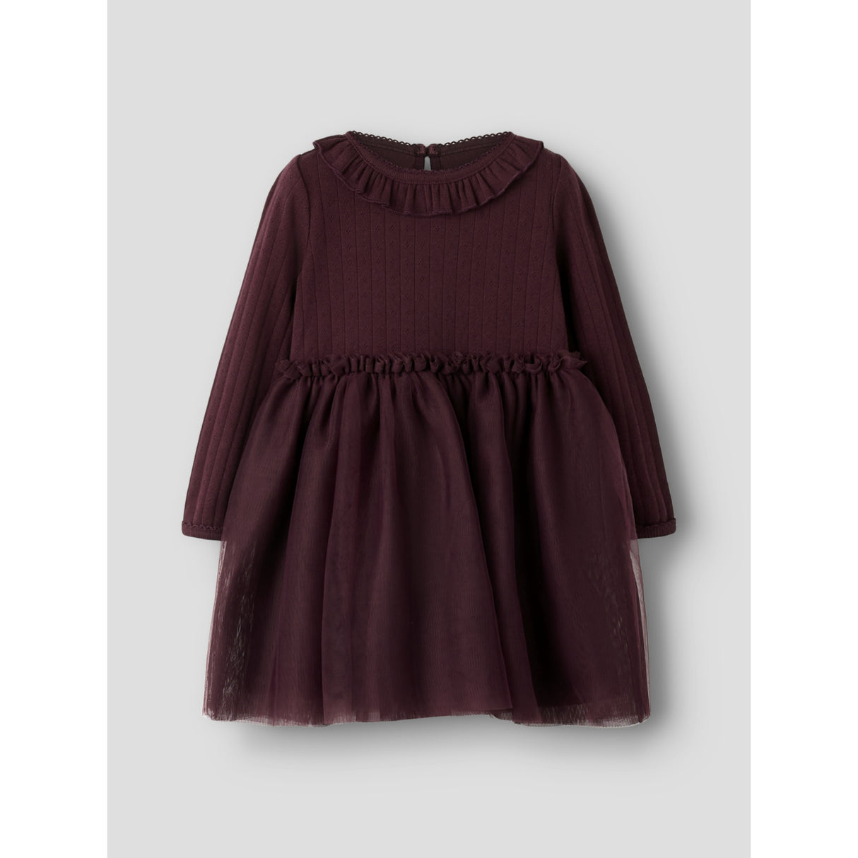 Lil'Atelier Catawba Grape Nmfsolange Ls Tulle Dress Lil