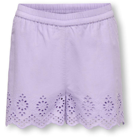 kids ONLY Lilac Breeze Koglou Life Emb Shorts Wvn