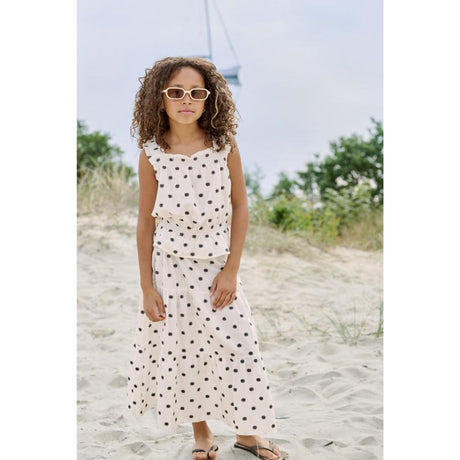 kids ONLY Cloud Dancer Black Dots Kogsweta Long Skirt Wvn