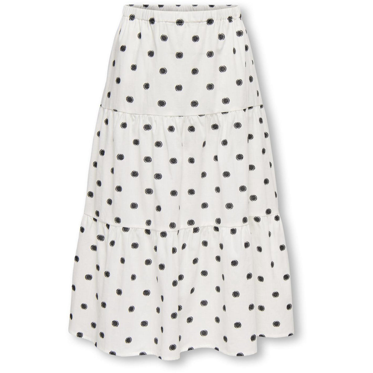 kids ONLY Cloud Dancer Black Dots Kogsweta Long Skirt Wvn