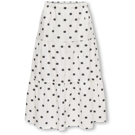 kids ONLY Cloud Dancer Black Dots Kogsweta Long Skirt Wvn
