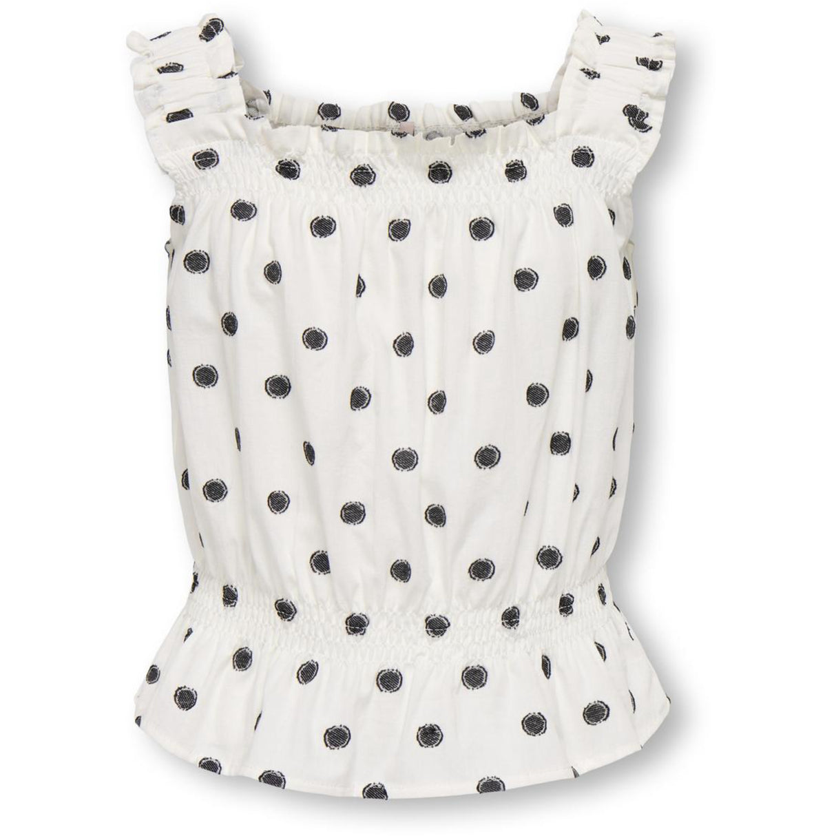 kids ONLY Cloud Dancer Black Dots Kogsweta Sl Top Wvn