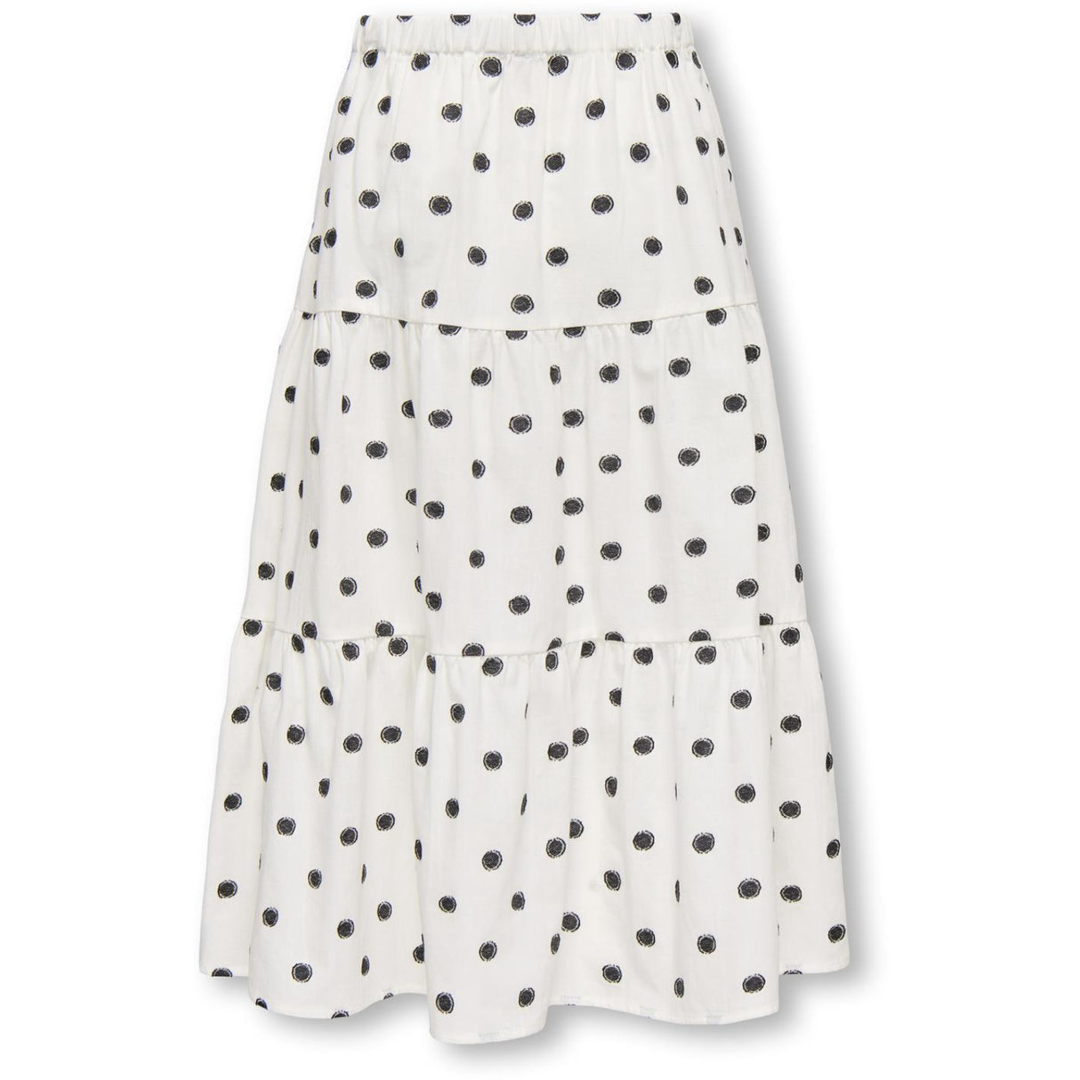 kids ONLY Cloud Dancer Black Dots Kogsweta Long Skirt Wvn