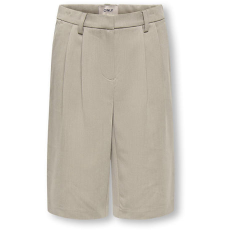 kids ONLY Taupe Gray Melange Koghattie-Zal Life Lc Wide Shorts Tlr