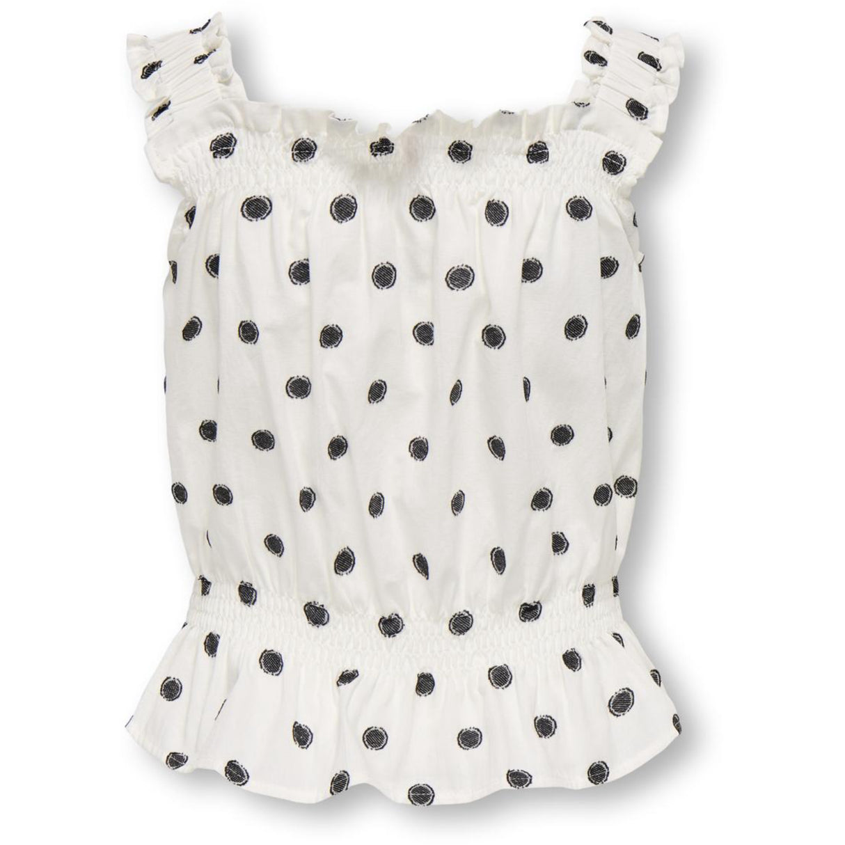kids ONLY Cloud Dancer Black Dots Kogsweta Sl Top Wvn