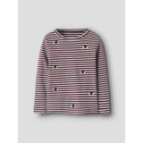 Name It Burgundy Nmfripeas Ls Top Box