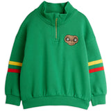 Mini Rodini Green E.T Emb Halfzip Sweatshirt