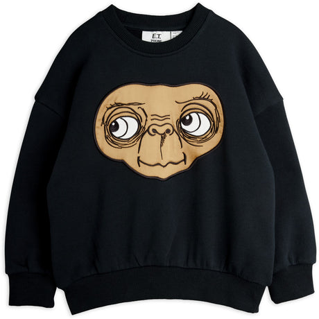 Mini Rodini Black E.T Application Sweatshirt