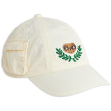 Mini Rodini Off-white E.T Emb Nylon Pocket Cap