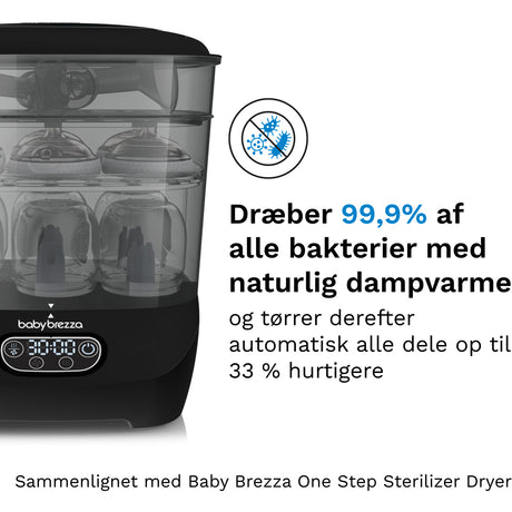 Baby Brezza Black Sterilizer Dryer Advanced