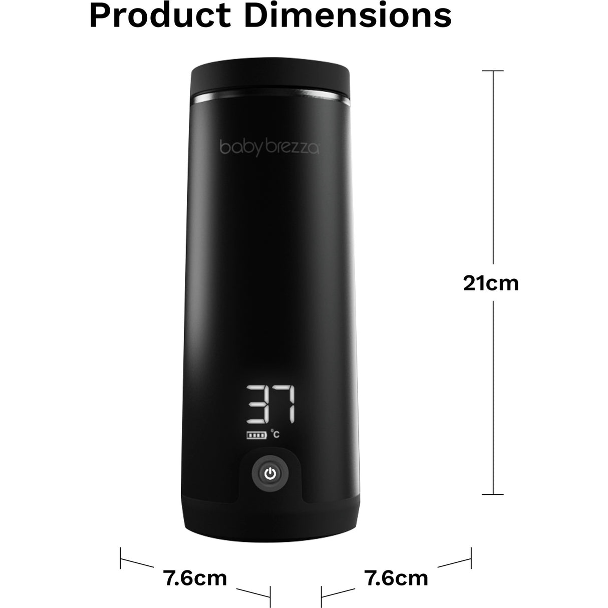 Baby Brezza Black Superfast Portable Bottle Warmer