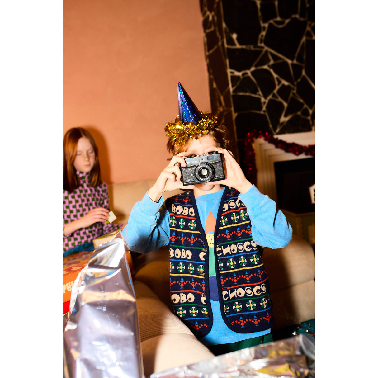 Bobo Choses Multicolor Toys All Over Knitted Vest