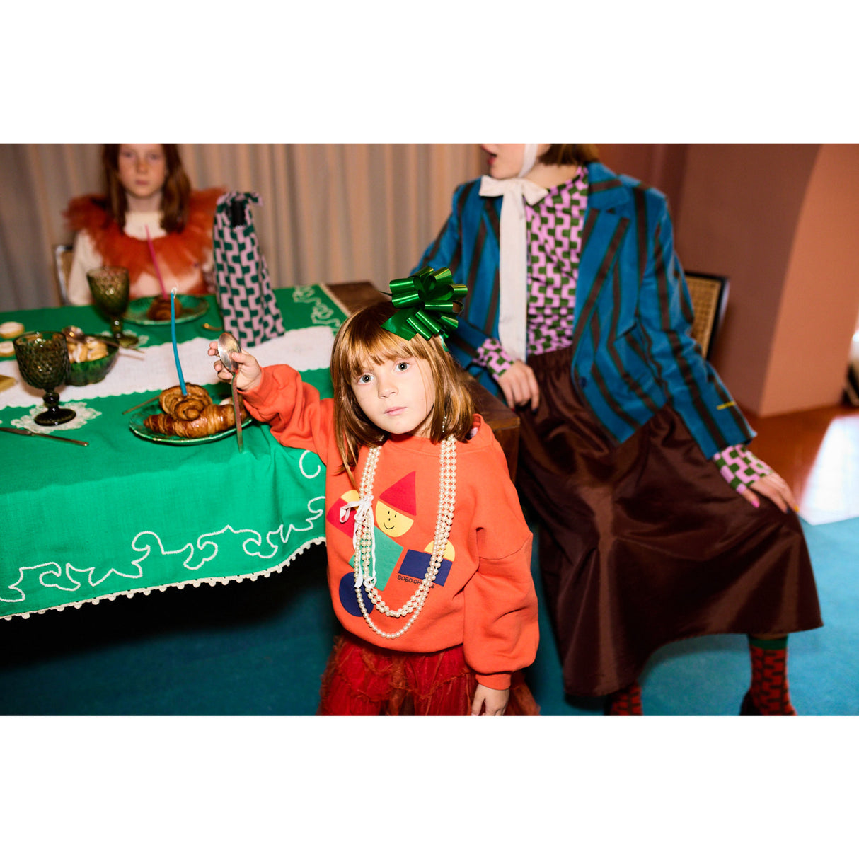 Bobo Choses Orange Wooden Toy Sweatshirt