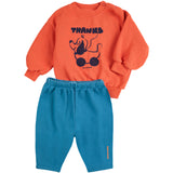 Bobo Choses Orange Rolling Dog Fleece Set