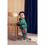 Mini Rodini Green E.T Emb Halfzip Sweatshirt