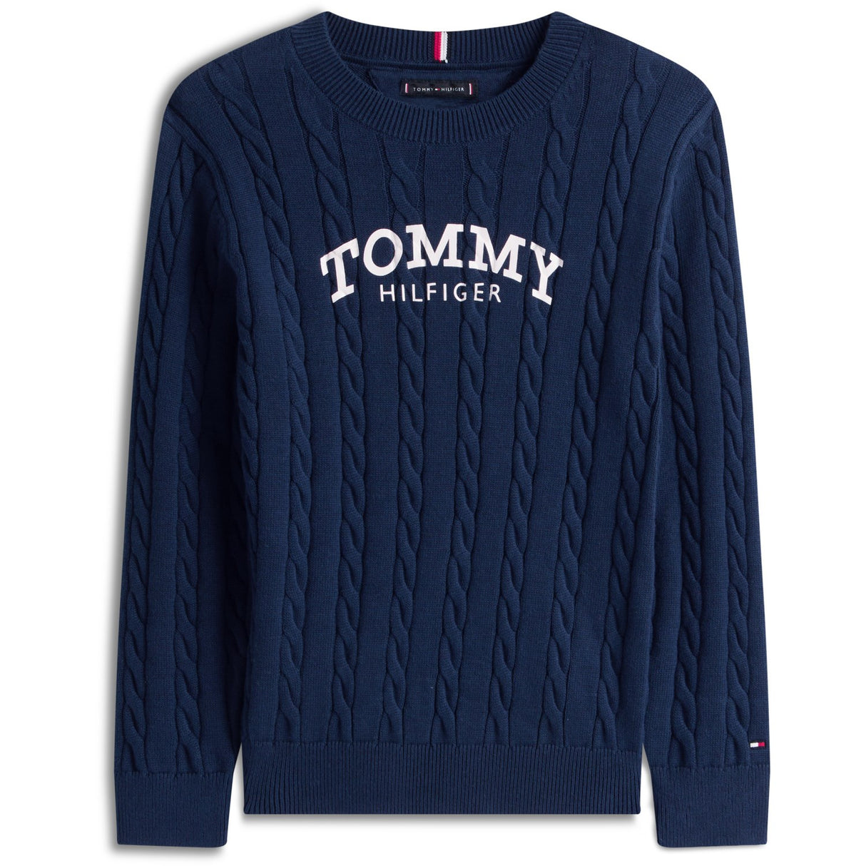 Tommy Hilfiger Dark Night Navy Graphic Cable Cn Sweater