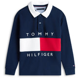 Tommy Hilfiger Dark Night Navy Heritage Flag Jersey Polo Ls