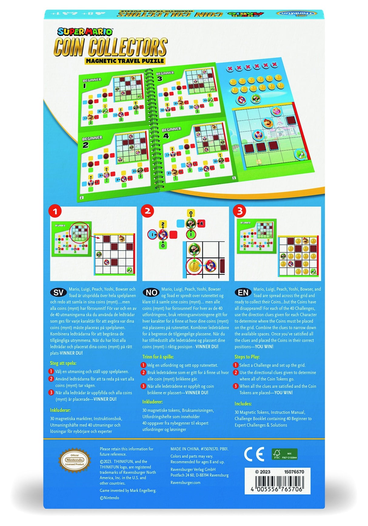 ThinkFun Super Mario Travel Game