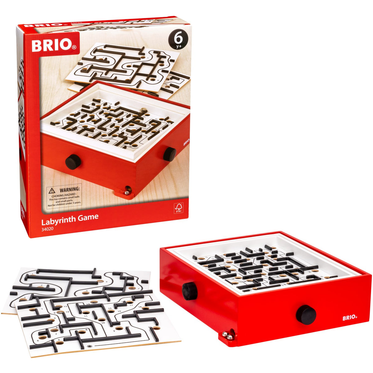 Buy BRIO® 34020 Labyrint Spil, Rød M/2 Plader | Luksusbaby