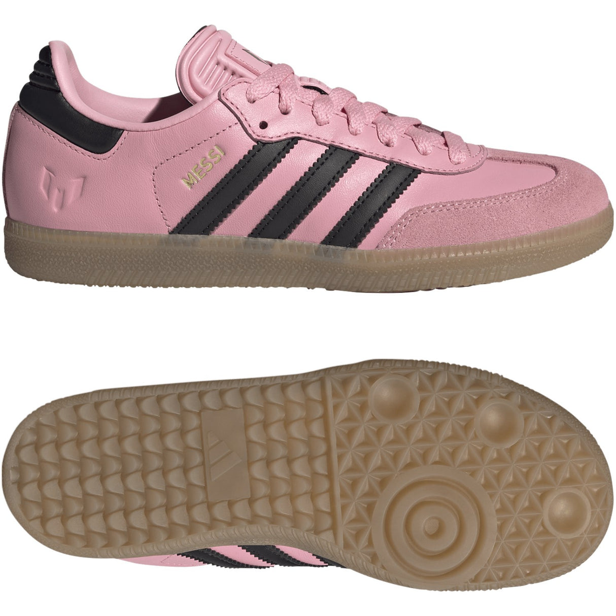 adidas Originals Light Pink/Core Black/Gum4 Samba Messi J Sneakers