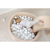 Tumble Time Taupe Ball Pool in Vegan PU ø90cm 150 pcs. Balls