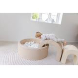 Tumble Time Taupe Ball Pool in Vegan PU ø90cm 150 pcs. Balls
