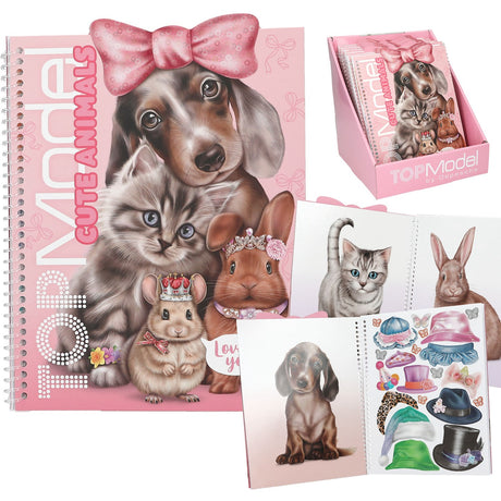 TOPModel Cute Animals Dress Me Up Stickers Book