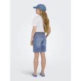 kids ONLY Light Blue Denim Kogcomet Wide Long Shorts Dnm Dia Noos