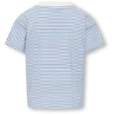 kids ONLY Cloud Dancer Open Air Y/D Stripes / Red Heart Kogpisa Maiken Life Crop Ss Onl Jrs Noos