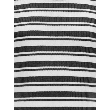 kids ONLY Black Mix White Stripes Kogbelfast Life Stripe Sl Midi Dress Jrs