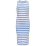 kids ONLY Riviera Mix White Stripes Kogbelfast Life Stripe Sl Midi Dress Jrs
