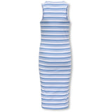 kids ONLY Riviera Mix White Stripes Kogbelfast Life Stripe Sl Midi Dress Jrs