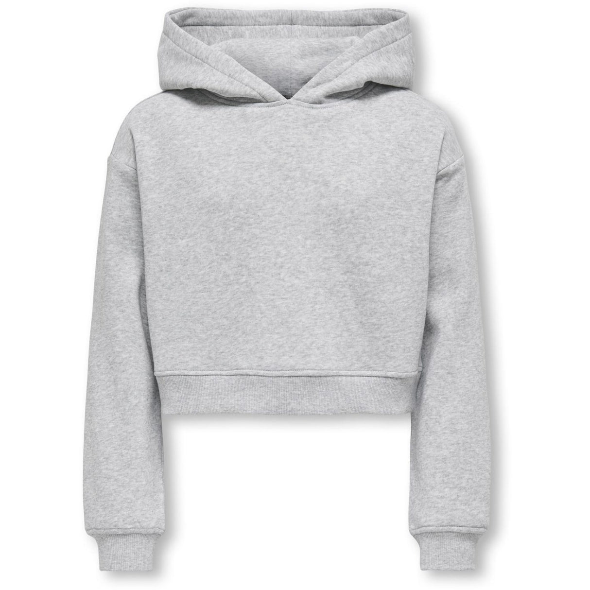 kids ONLY Light Grey Melange Kogsweat L/S Hoodie Short Swt Noos