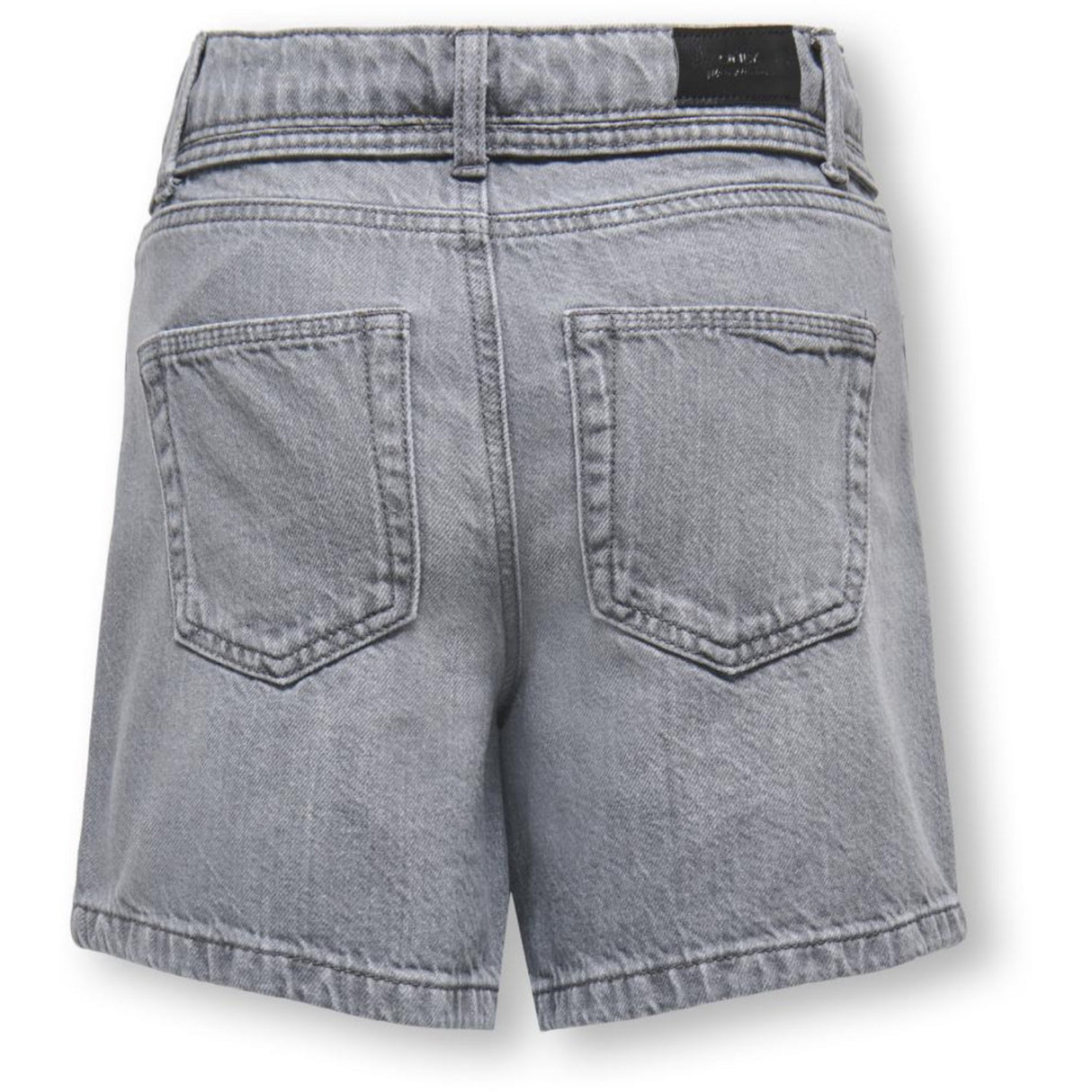 kids ONLY Medium Grey Denim Koggianna Hw Belt Shorts Pimbox Dnm Noos