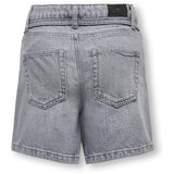 kids ONLY Medium Grey Denim Koggianna Hw Belt Shorts Pimbox Dnm Noos
