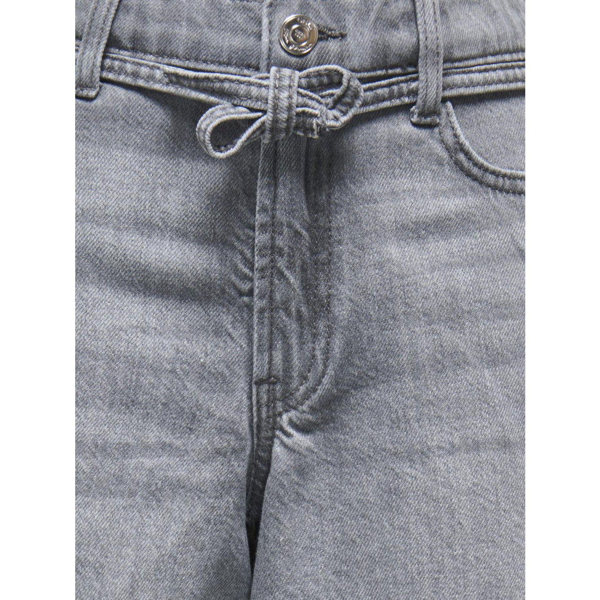 kids ONLY Medium Grey Denim Koggianna Hw Belt Shorts Pimbox Dnm Noos